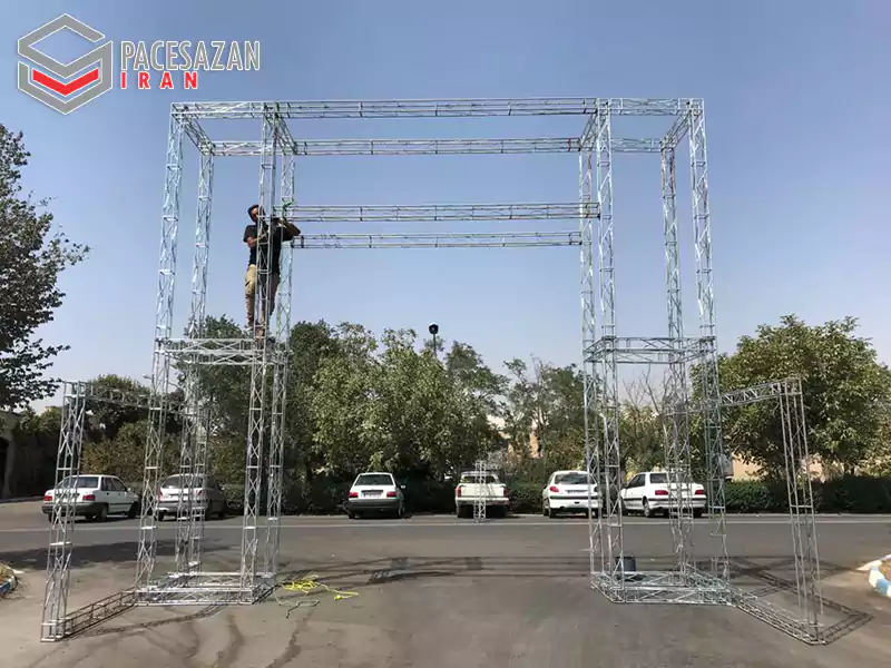 نصب اسپیس فریم و ساخت طاق نصرت